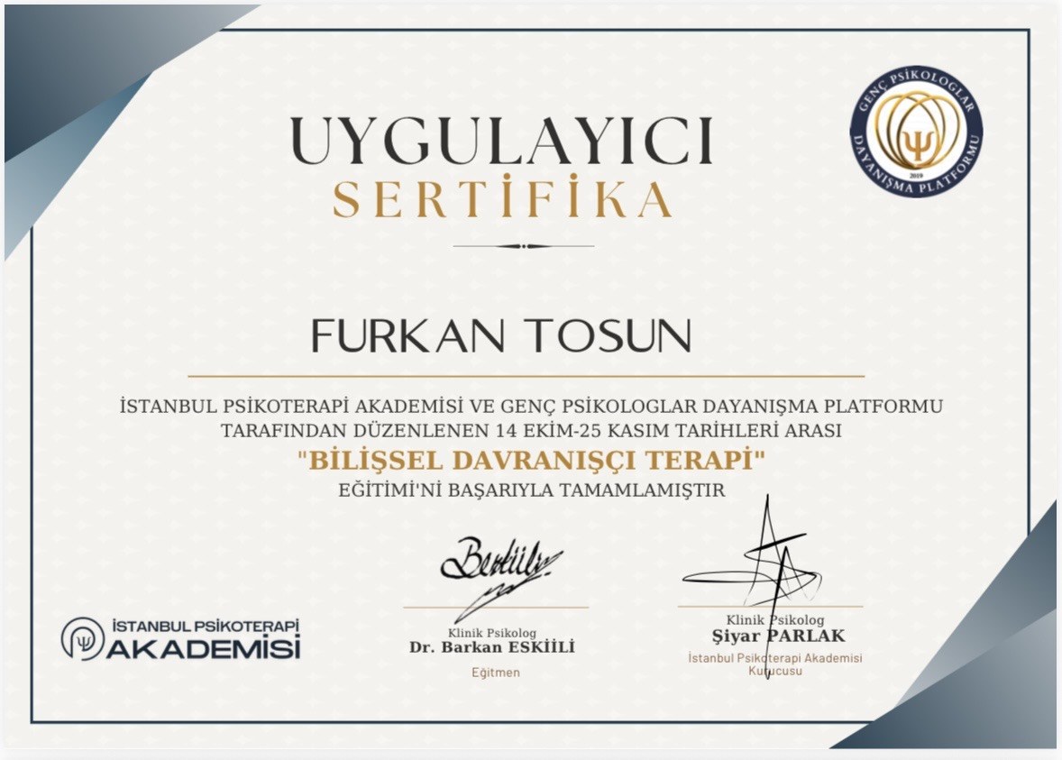 BDT uygulayıcı sertifikası