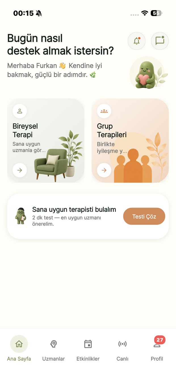PSYCONNECT ana ekranı